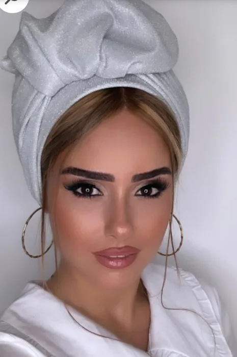 מטפחת לורקס נצנץ לבן