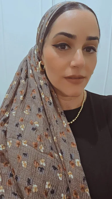 מטפחת לונג קרפ פרחים רקע חום