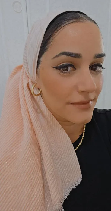 מטפחת לונג נצנץ בצבע ורוד בייבי