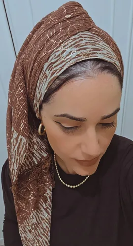 מטפחת לונג דגם ריי צבע חום שוקלד
