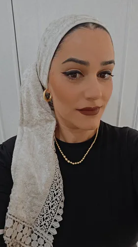 מטפחת לונג קטיפה לבן