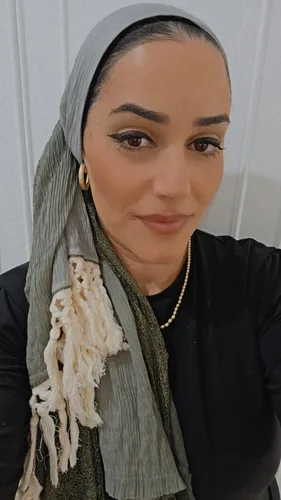 מטפחת לונג דגם קשת גוני ירוק