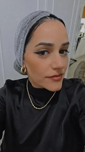 טורבן נצנץ כסף וגומיה תואמת