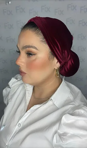 טורבן קטיפה בורדו