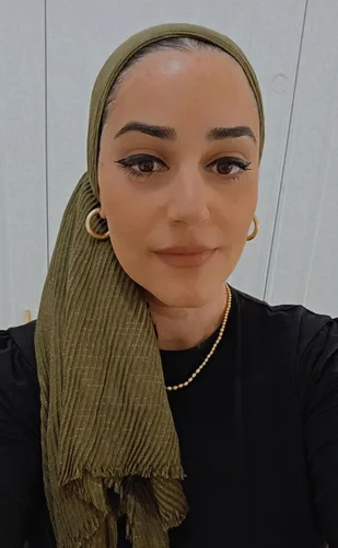 מטפחת לונג נצנץ עדין בצבע ירוק