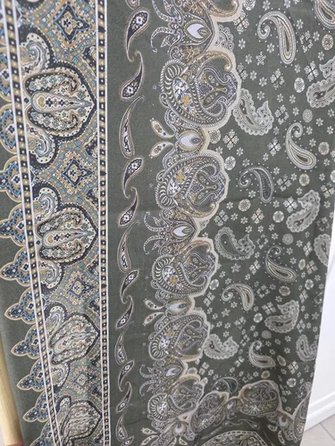מטפחת מרובעת זית וינטג  בד כותנה