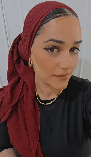 מטפחת לונג קרפ בצבע בורדו