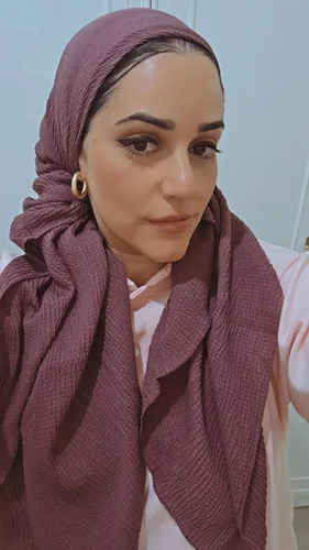 מטפחת מרובעת קרפ ענקית 1.20 על 1.20 בצבע סגול חציל