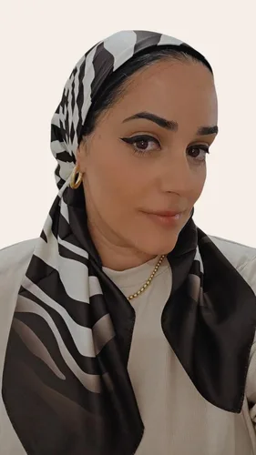 מטפחת מרובעת משי זברה
