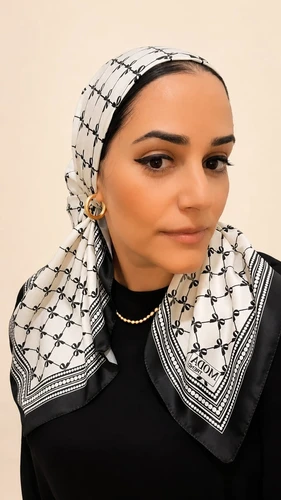 מטפחת מרובעת משי פופיונים